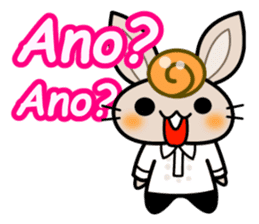 Cute Rabbit wearing Baron Tagalog sticker #4513412