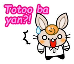 Cute Rabbit wearing Baron Tagalog sticker #4513413