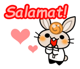 Cute Rabbit wearing Baron Tagalog sticker #4513414