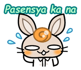 Cute Rabbit wearing Baron Tagalog sticker #4513415