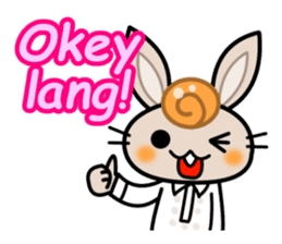 Cute Rabbit wearing Baron Tagalog sticker #4513416