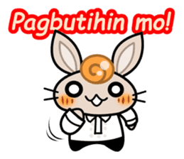 Cute Rabbit wearing Baron Tagalog sticker #4513418