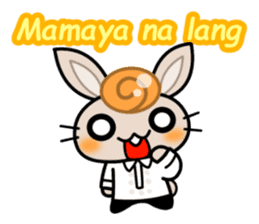 Cute Rabbit wearing Baron Tagalog sticker #4513420