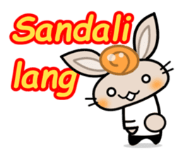 Cute Rabbit wearing Baron Tagalog sticker #4513421