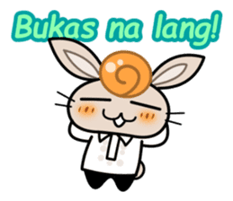Cute Rabbit wearing Baron Tagalog sticker #4513422