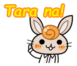 Cute Rabbit wearing Baron Tagalog sticker #4513423