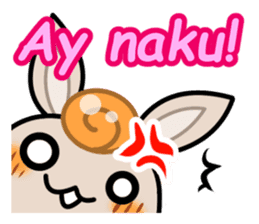 Cute Rabbit wearing Baron Tagalog sticker #4513424