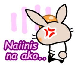 Cute Rabbit wearing Baron Tagalog sticker #4513426