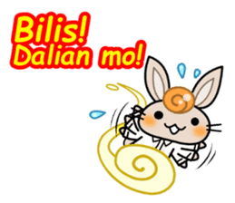 Cute Rabbit wearing Baron Tagalog sticker #4513427