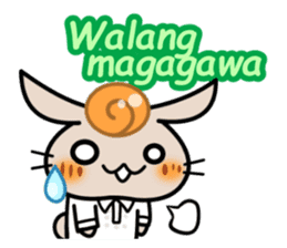 Cute Rabbit wearing Baron Tagalog sticker #4513429