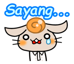 Cute Rabbit wearing Baron Tagalog sticker #4513430