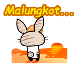 Cute Rabbit wearing Baron Tagalog sticker #4513431