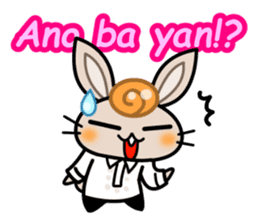 Cute Rabbit wearing Baron Tagalog sticker #4513432