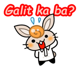 Cute Rabbit wearing Baron Tagalog sticker #4513434
