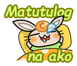 Cute Rabbit wearing Baron Tagalog sticker #4513436