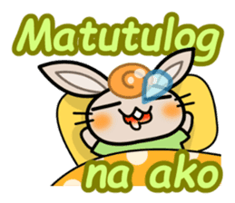 Cute Rabbit wearing Baron Tagalog sticker #4513436