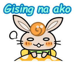Cute Rabbit wearing Baron Tagalog sticker #4513437