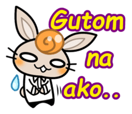 Cute Rabbit wearing Baron Tagalog sticker #4513438