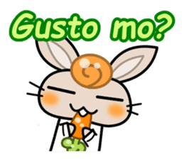 Cute Rabbit wearing Baron Tagalog sticker #4513439