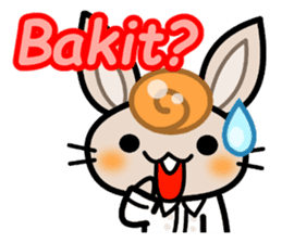 Cute Rabbit wearing Baron Tagalog sticker #4513440