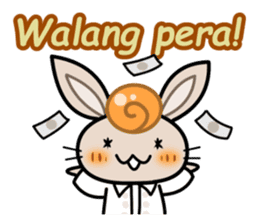 Cute Rabbit wearing Baron Tagalog sticker #4513441