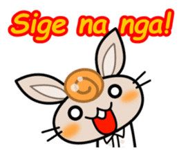 Cute Rabbit wearing Baron Tagalog sticker #4513442