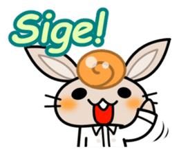 Cute Rabbit wearing Baron Tagalog sticker #4513443