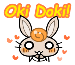 Cute Rabbit wearing Baron Tagalog sticker #4513445