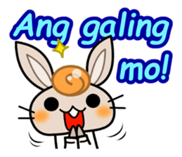 Cute Rabbit wearing Baron Tagalog sticker #4513446