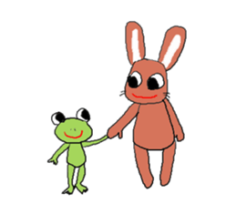 Love, healing rabbit 1 sticker #4513608