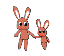 Love, healing rabbit 1 sticker #4513610