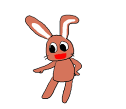 Love, healing rabbit 1 sticker #4513612