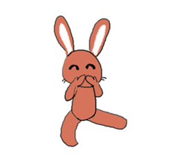 Love, healing rabbit 1 sticker #4513617