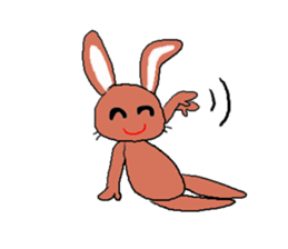 Love, healing rabbit 1 sticker #4513618