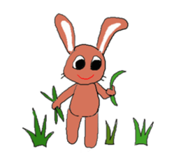 Love, healing rabbit 1 sticker #4513620