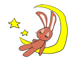 Love, healing rabbit 1 sticker #4513621