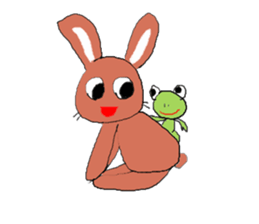 Love, healing rabbit 1 sticker #4513622