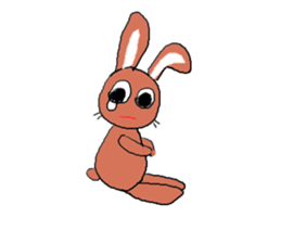 Love, healing rabbit 1 sticker #4513623