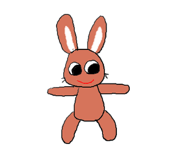 Love, healing rabbit 1 sticker #4513626