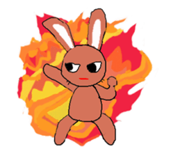 Love, healing rabbit 1 sticker #4513628