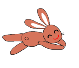 Love, healing rabbit 1 sticker #4513632