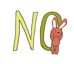 Love, healing rabbit 1 sticker #4513633