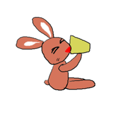 Love, healing rabbit 1 sticker #4513635