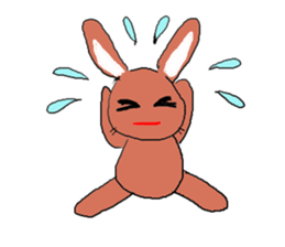 Love, healing rabbit 1 sticker #4513636