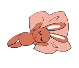 Love, healing rabbit 1 sticker #4513638