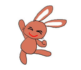 Love, healing rabbit 1 sticker #4513639