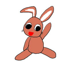 Love, healing rabbit 1 sticker #4513640