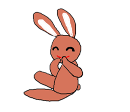 Love, healing rabbit 1 sticker #4513641