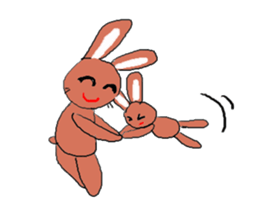 Love, healing rabbit 1 sticker #4513643