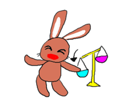 Love, healing rabbit 1 sticker #4513647